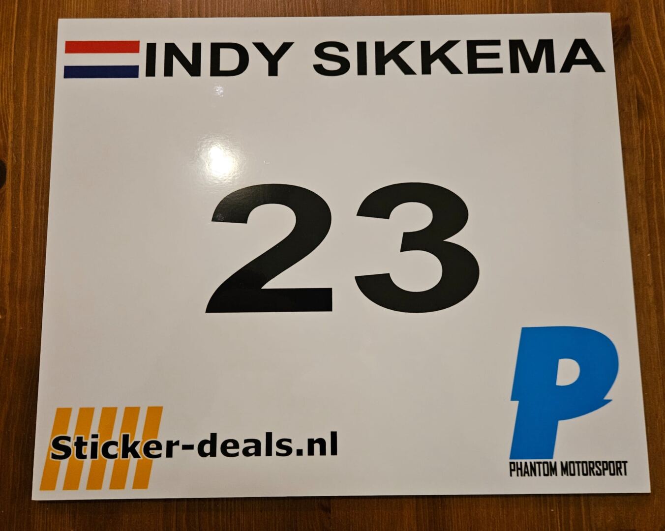 Trespa bordje met Full Colour sticker