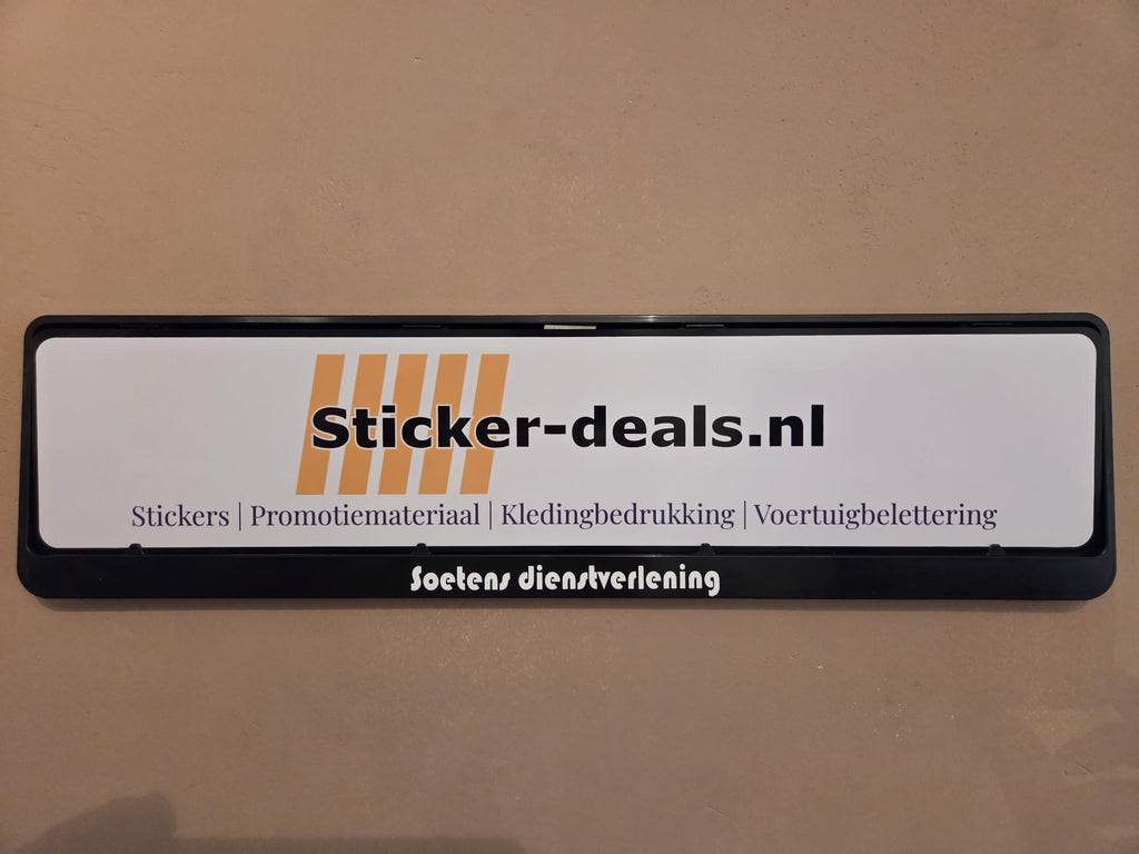 Kentekenplaat tekst mét NL kentekenplaathouder