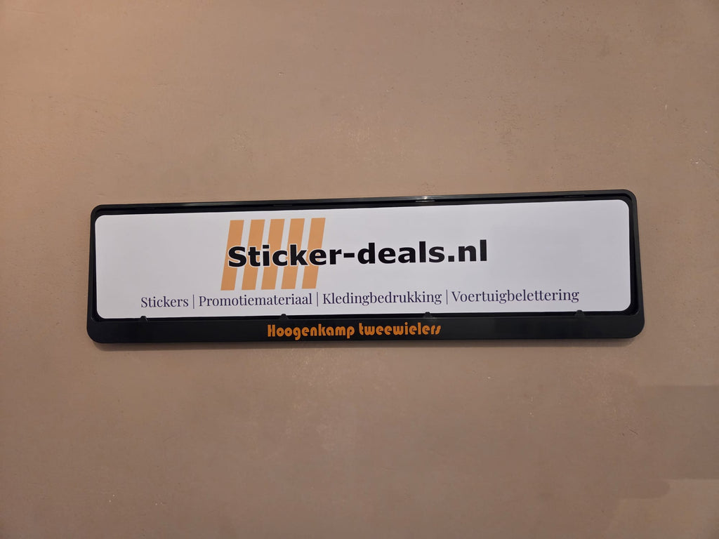 Kentekenplaat tekst mét NL kentekenplaathouder