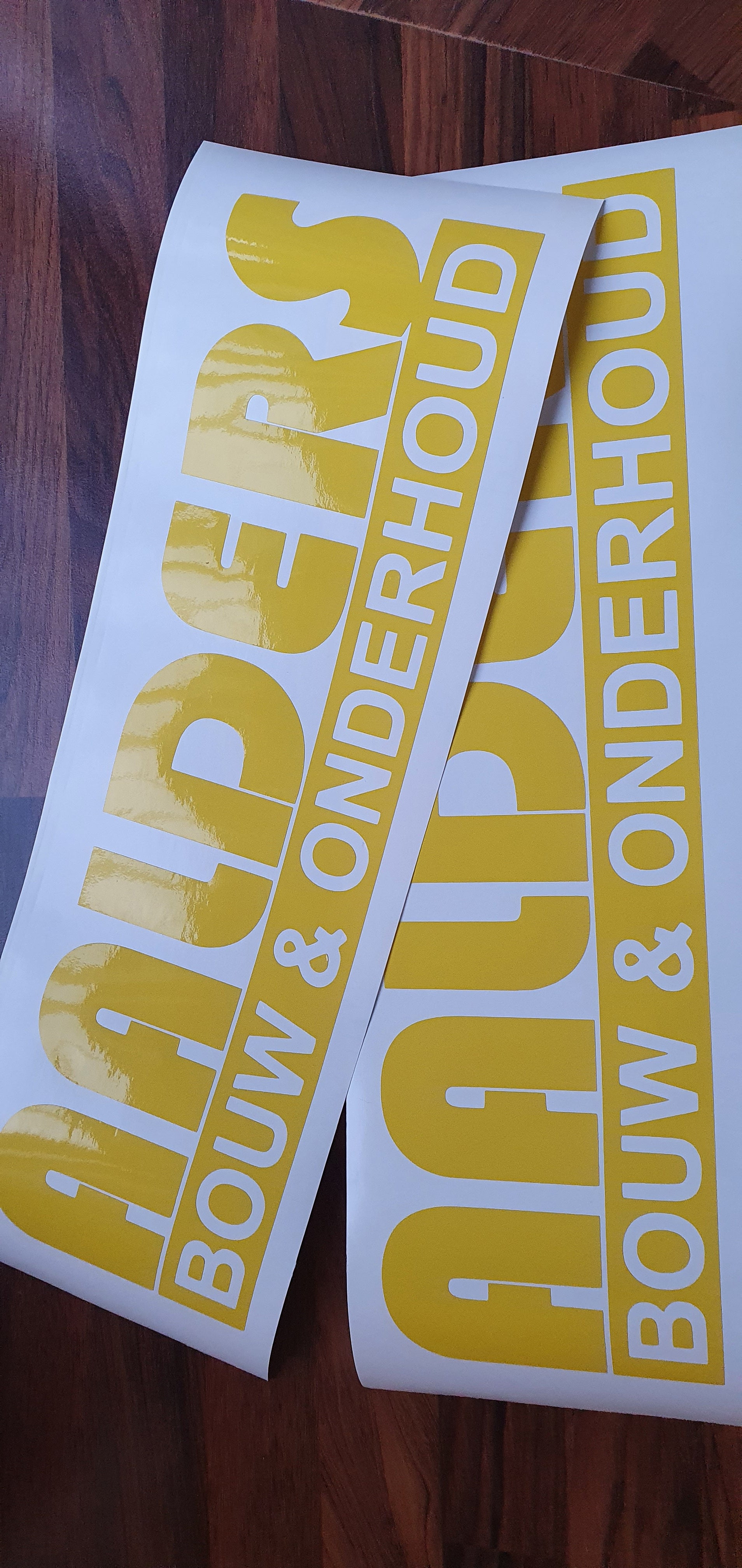 Tekst stickers - 100 mm x 1000 mm