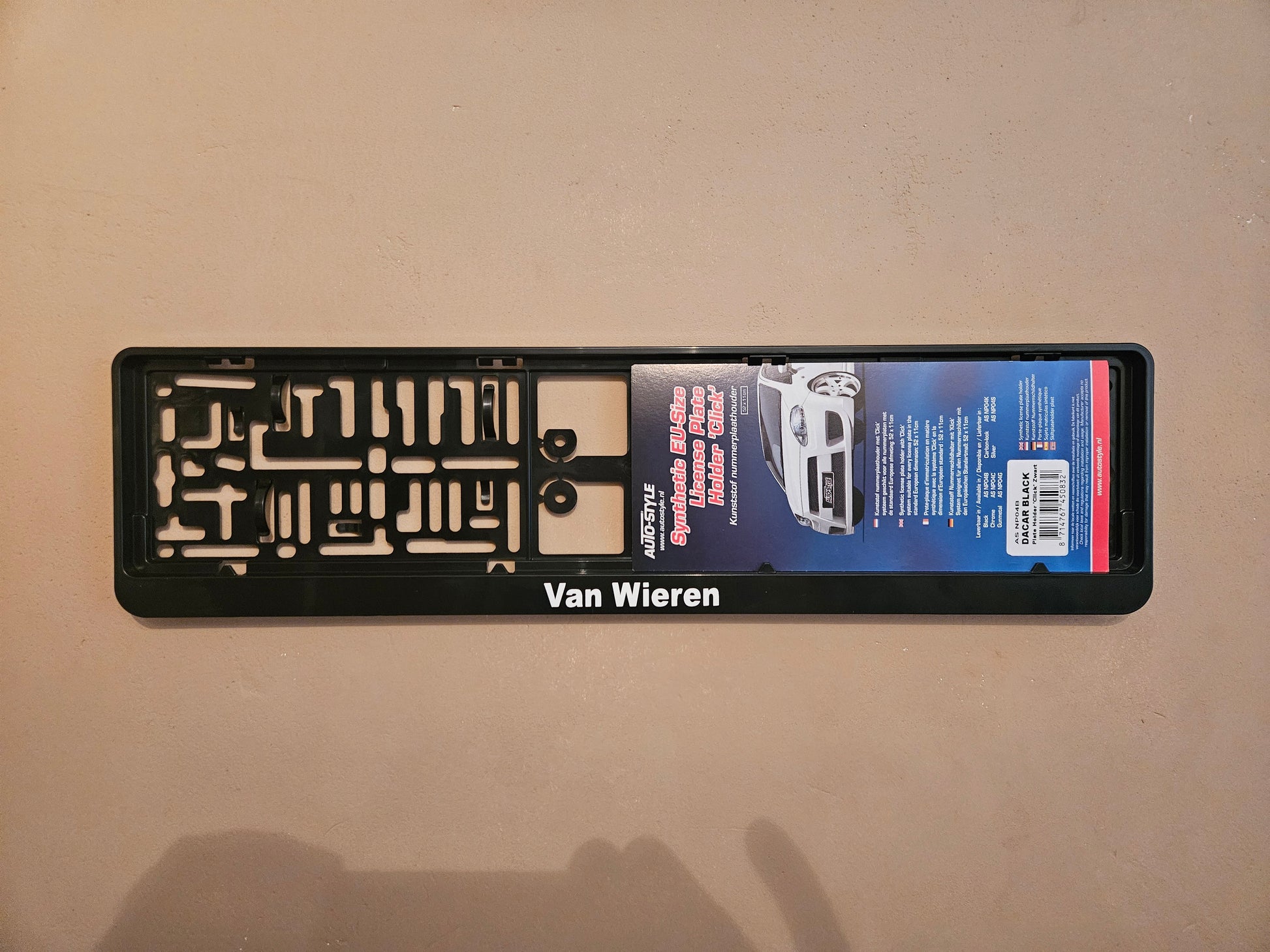 Kentekenplaat tekst mét NL kentekenplaathouder