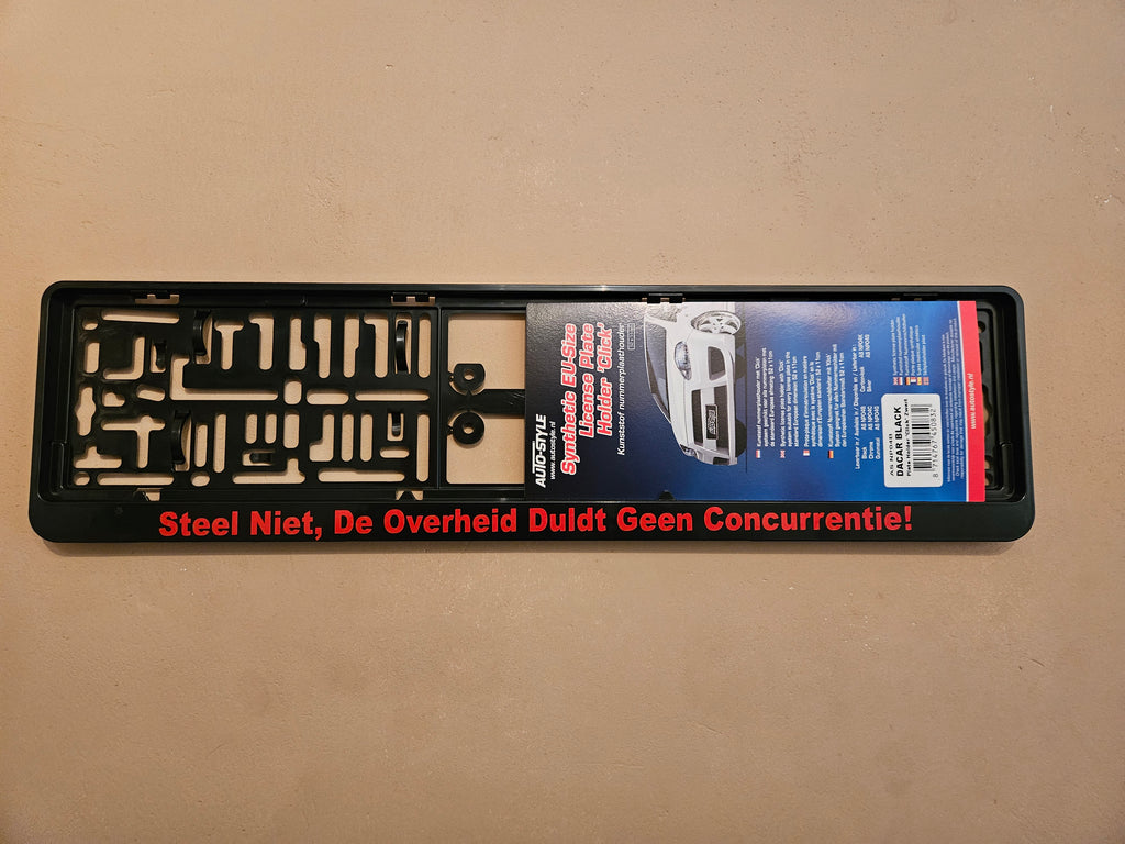 Kentekenplaat tekst mét NL kentekenplaathouder