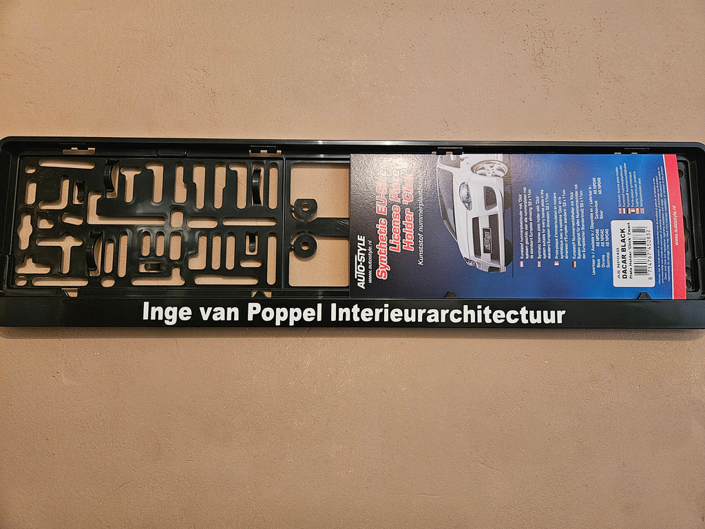 Kentekenplaat tekst mét NL kentekenplaathouder