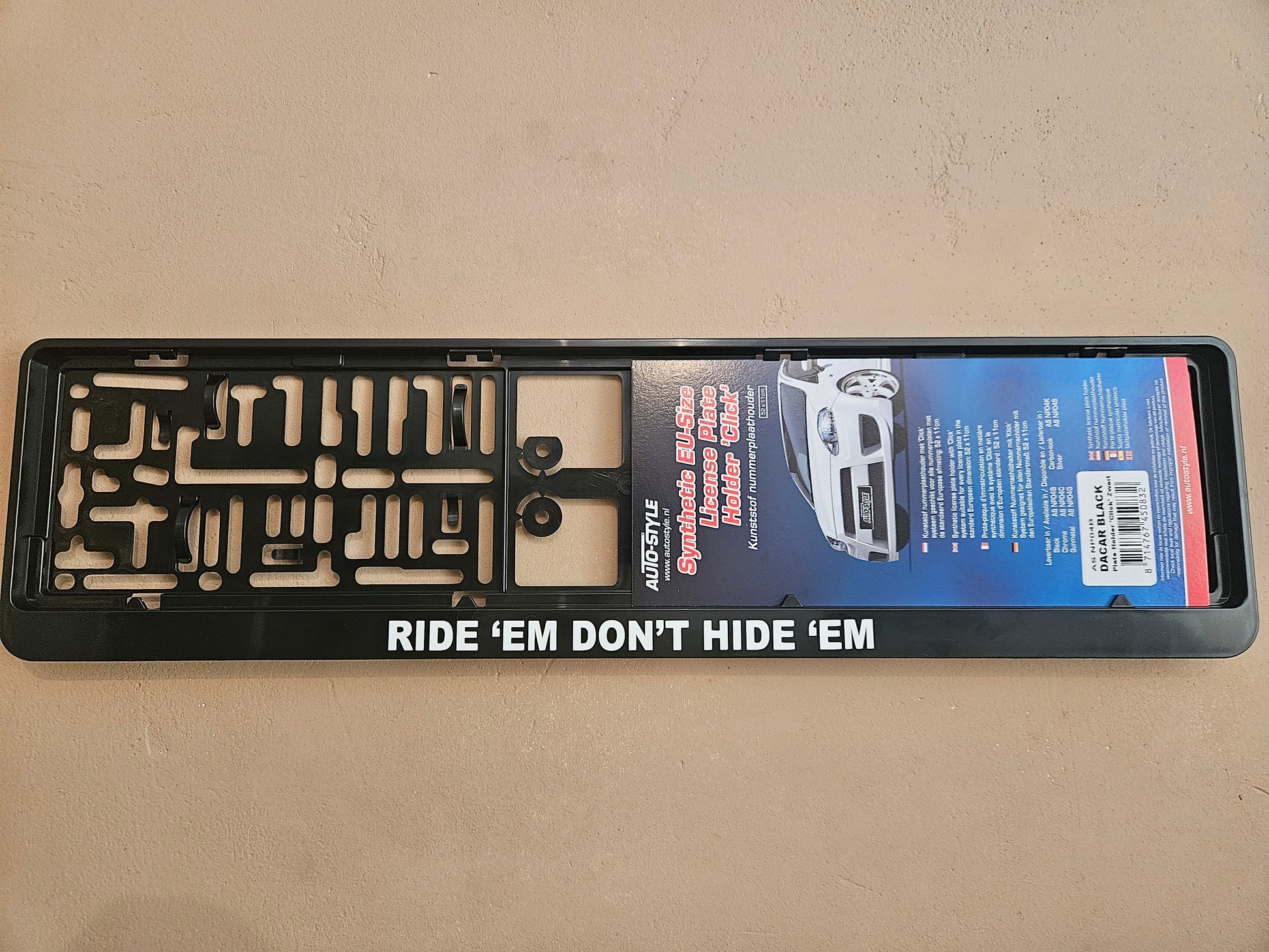 Kentekenplaat tekst mét NL kentekenplaathouder