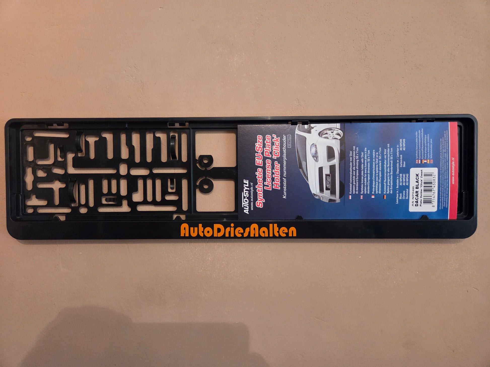 Kentekenplaat tekst mét NL kentekenplaathouder