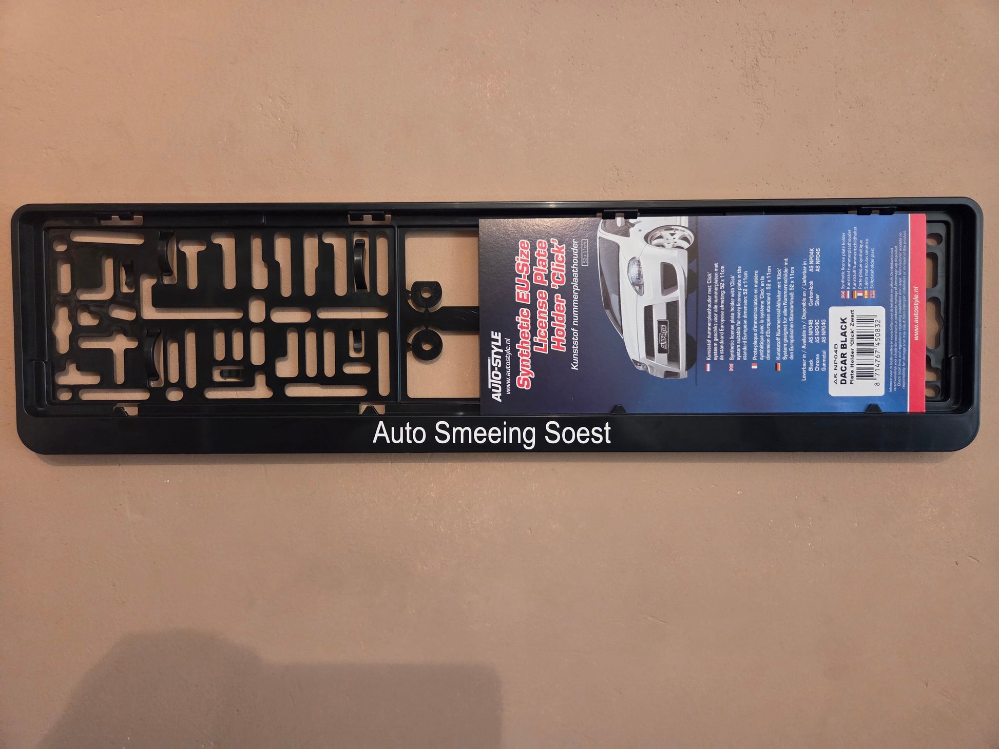 Kentekenplaat tekst mét NL kentekenplaathouder