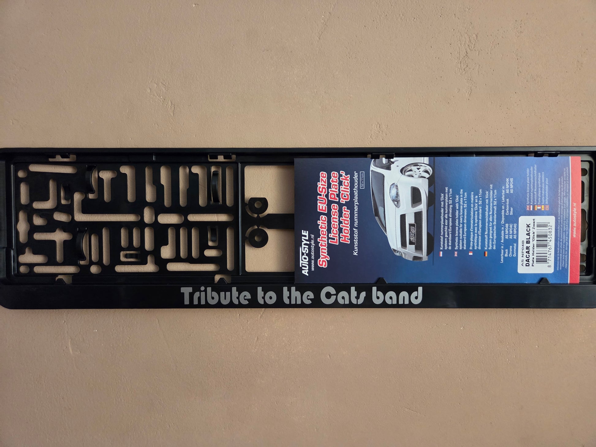 Kentekenplaat tekst mét NL kentekenplaathouder