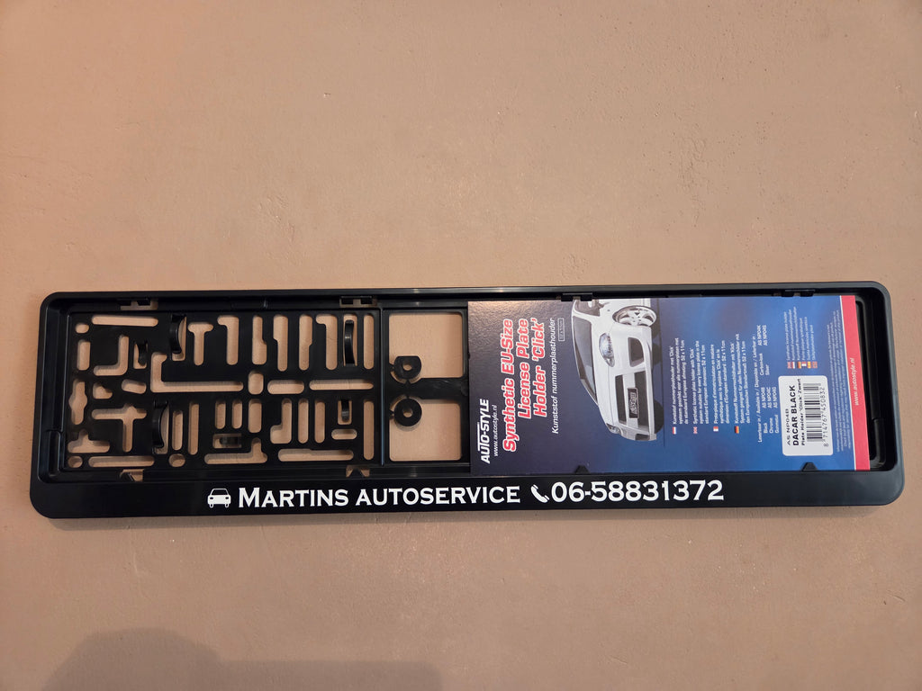 Kentekenplaat tekst mét NL kentekenplaathouder