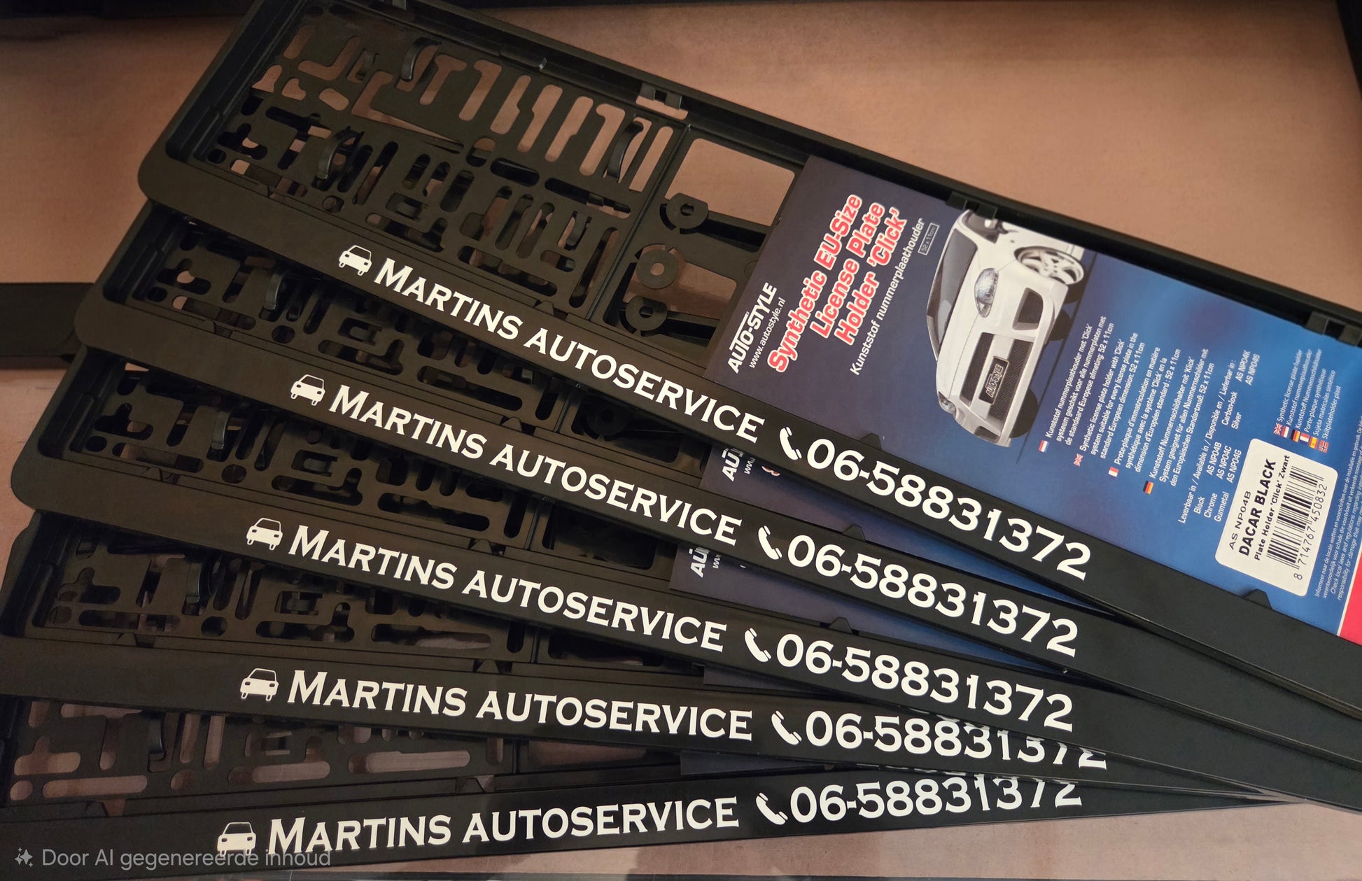 Kentekenplaat tekst mét NL kentekenplaathouder