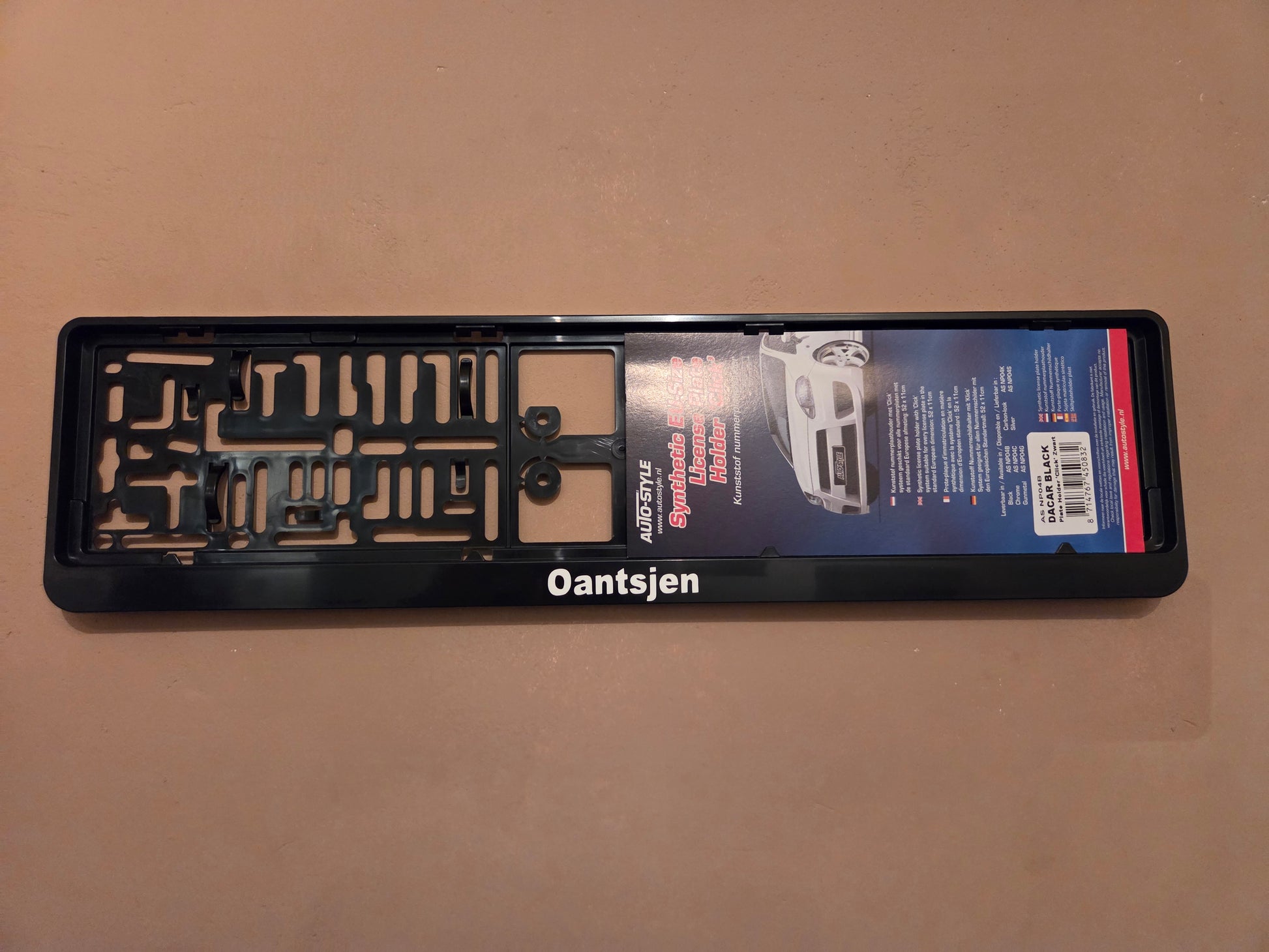 Kentekenplaat tekst mét NL kentekenplaathouder