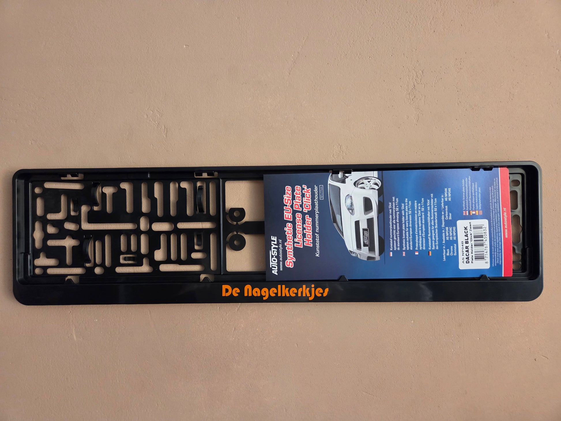 Kentekenplaat tekst mét NL kentekenplaathouder