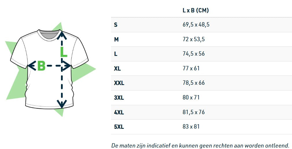 Oranje Voetbalvrienden Shirtset - 7 unieke shirts
