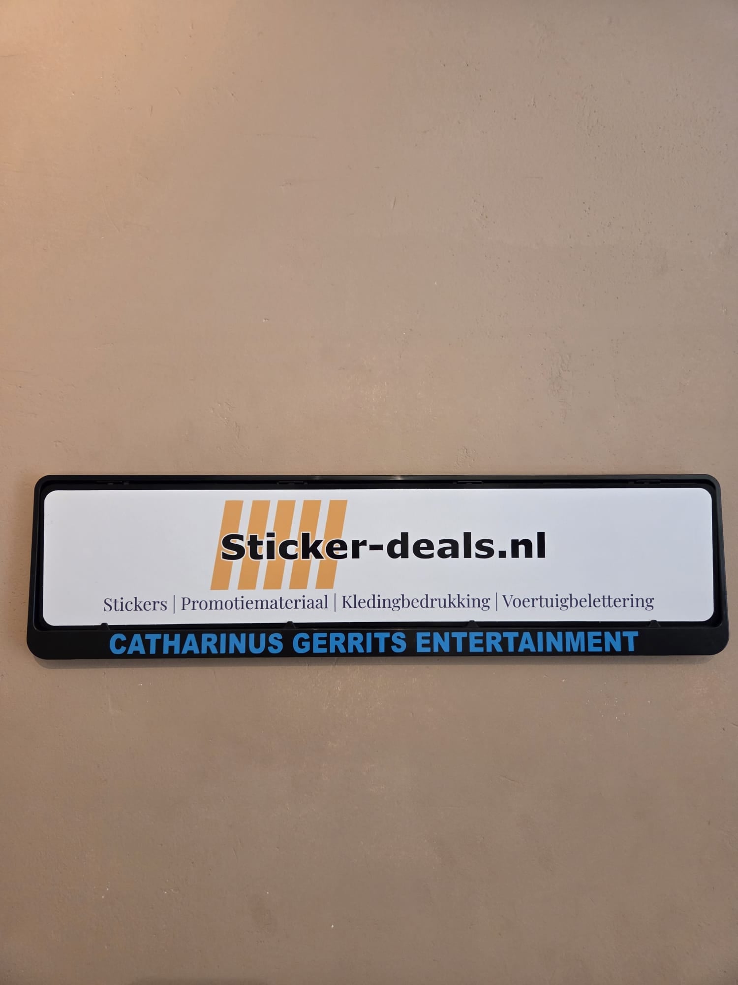 Kentekenplaat tekst mét NL kentekenplaathouder