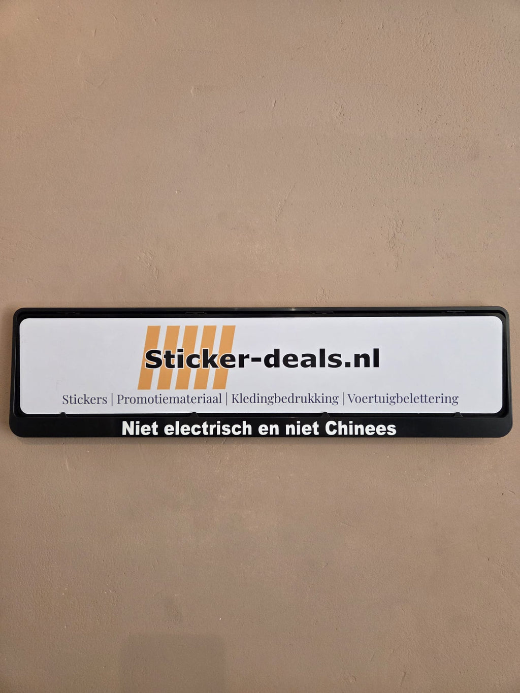 Kentekenplaat tekst mét NL kentekenplaathouder