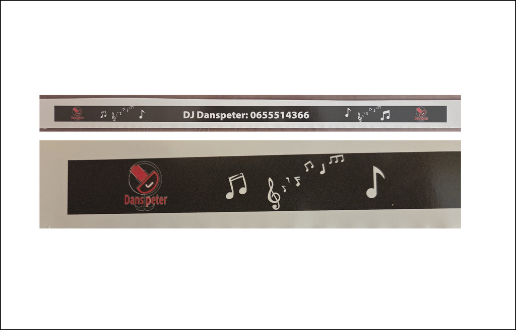 Kentekenplaatsticker met logo/tekst zonder houder