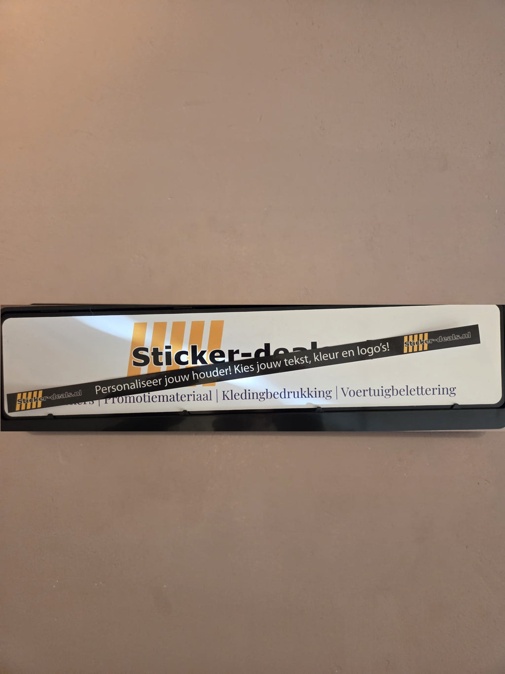 Kentekenplaatsticker met logo/tekst zonder houder
