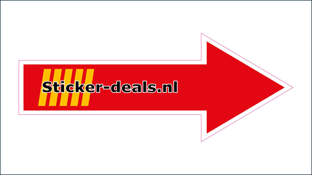 pijl sleepoog eigen tekst / logo