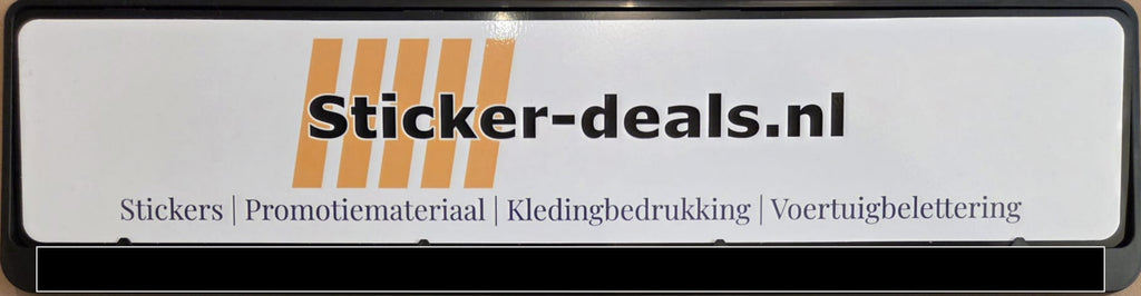 Kentekenplaatsticker met logo/tekst zonder houder